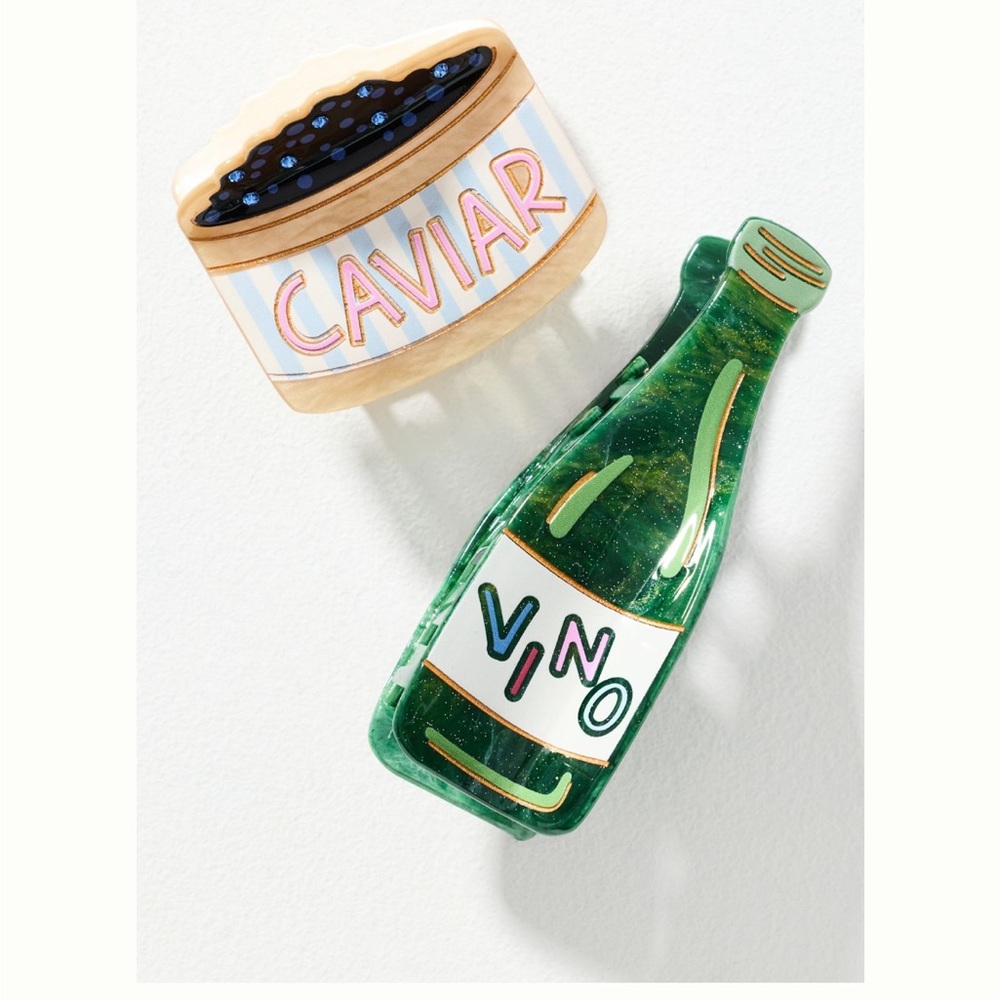 Caviar & Vino Hair Clip Set